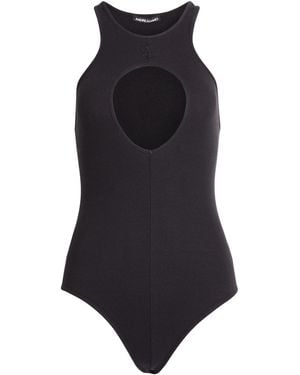 ANDREADAMO Bodysuit Cotton, Elastane - Blue