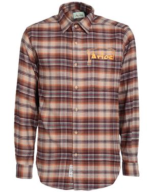 Aries Shirt Cotton - Brown