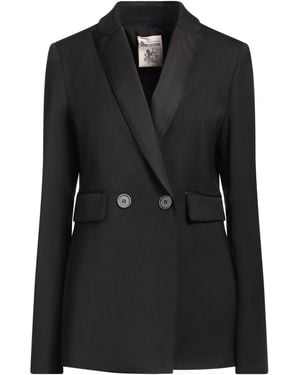 Semicouture Blazer Polyester, Virgin Wool, Elastane - Black