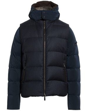 Moorer Midnight Puffer Polyamide, Wool, Cashmere, Shearling - Blue