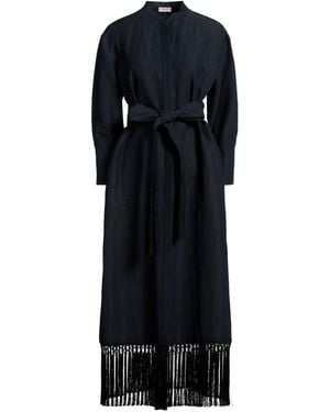 Agnona Midi Dress Linen, Silk - Black