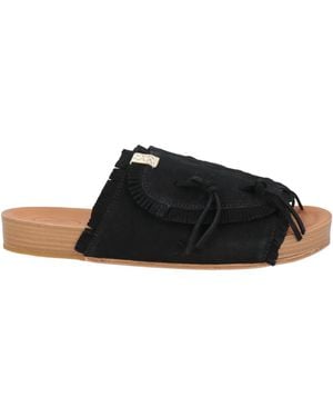 Visvim Sandals Leather - Black