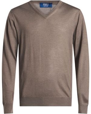 Fedeli Sweater Cashmere, Silk - Brown