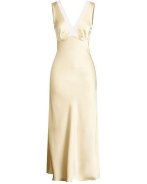 Sandro Maxi Dress Polyester - Natural
