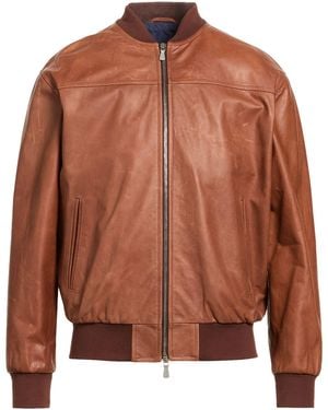 Eleventy Platinum Tan Jacket Calfskin - Brown