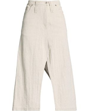 FEDERICO CINA Light Midi Skirt Linen, Cotton - White