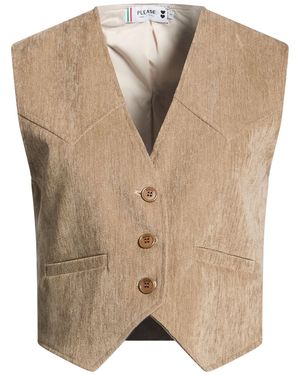 Please Sand Tailored Vest Polyester, Elastane - Natural