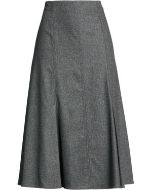 Agnona Midi Skirt Wool, Cashmere, Elastane - Gray