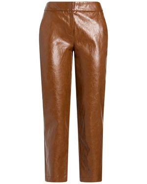 Carla G Trousers Polyurethane, Viscose, Polyester, Cotton, Metal Fibre - Brown