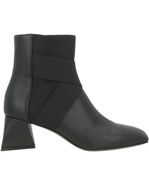 Pollini Ankle Boots Calfskin, Textile Fibres - Black