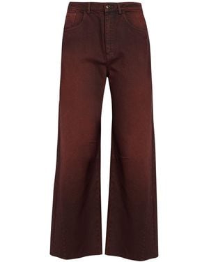 Soallure Burgundy Jeans Cotton - Purple