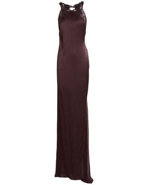 Twinset Dark Maxi Dress Viscose - Purple