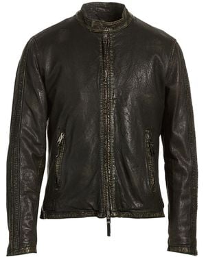 THE JACK AND JACKIE LEATHERS Charcoal Jacket Leather - Black