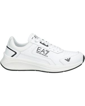 EA7 Sneakers Cow Leather, Polyester - White