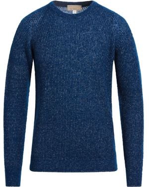 120% Lino Sweater Mohair Wool, Polyamide, Linen, Cashmere, Wool - Blue