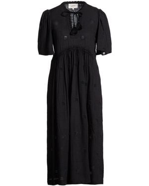Ba&sh Midi Dress Viscose, Linen - Black