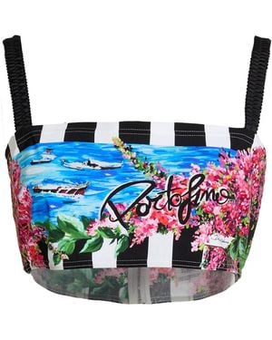 Dolce & Gabbana Azure Top Polyamide, Elastane, Silk - Blue