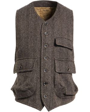 Uma Wang Dark Tailored Vest Virgin Wool - Gray