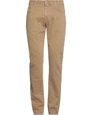 Jacob Cohen Camel Trousers Cotton, Elastane, Polyester - Natural