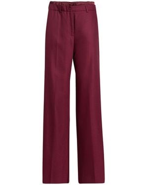 Marella Burgundy Pants Virgin Wool, Polyester, Viscose - Red