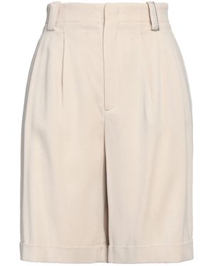 Lorena Antoniazzi Ivory Shorts & Bermuda Shorts Acetate, Viscose, Elastane, Cotton - Natural