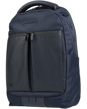 Piquadro Backpack Cow Leather, Nylon - Blue