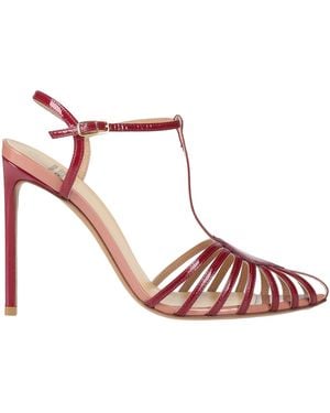 Francesco Russo Burgundy Sandals Leather - Pink