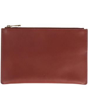 Il Bisonte Tan Pouch Leather - Red
