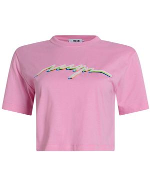 MSGM T-Shirts - Pink