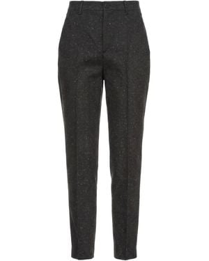European Culture Trousers Viscose, Polyester, Polyamide, Silk, Elastane - Grey