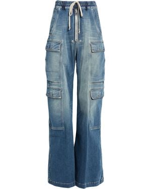 Rick Owens Jeans Cotton, Elastomultiester, Rubber - Blue