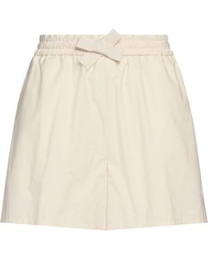 Moncler Ivory Shorts & Bermuda Shorts Cotton - Natural