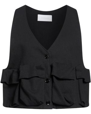ART259DESIGN Vest Cotton, Wool, Polyester, Elastane - Black