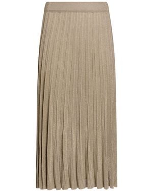 Gran Sasso Midi Skirt Viscose, Metal - Natural