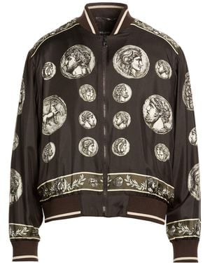 Dolce & Gabbana Dark Jacket Silk - Black