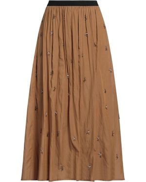 SEVENTY VENEZIA Camel Maxi Skirt Viscose, Cotton - Brown