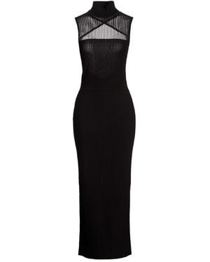 Patrizia Pepe Maxi Dress Viscose, Polyester, Polyamide - Black