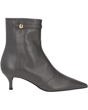 Furla Charcoal Ankle Boots Leather - Grey