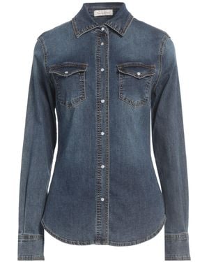 Manila Grace Camisa vaquera - Azul