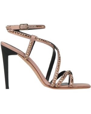 Eddy Daniele Sandals Textile Fibers, Swarovski Crystal - Pink