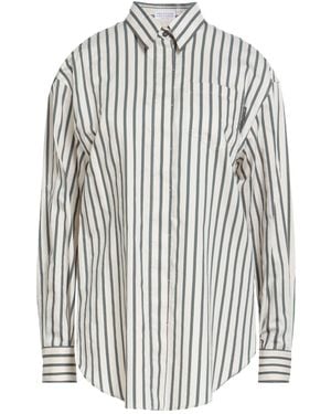 Brunello Cucinelli Ivory Shirt Cotton, Silk, Brass - White