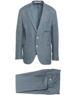 Eleventy Platinum Suit Linen, Wool, Silk, Elastane - Blue