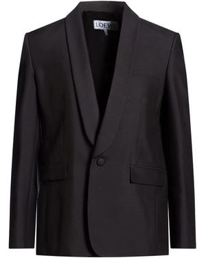 Loewe Blazer Wool, Silk - Black