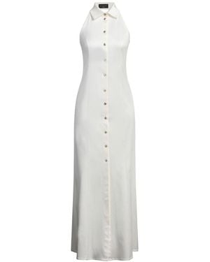 Gaelle Paris Maxi Dress Cotton, Viscose, Elastane - White