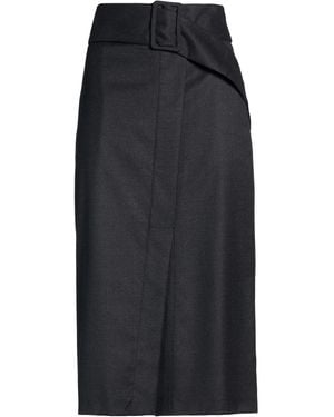 Fabiana Filippi Midi Skirt Virgin Wool, Polyamide, Elastane - Black