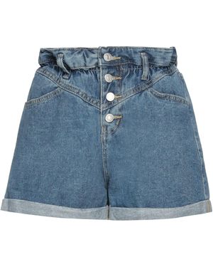 VANESSA SCOTT Denim Shorts Cotton, Elastane - Blue