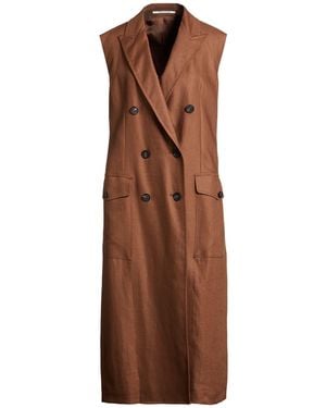 Tagliatore 0205 Overcoat & Trench Coat Linen - Brown