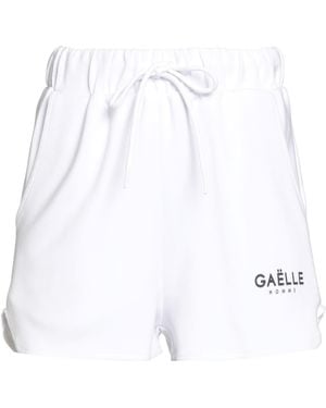 Gaelle Paris Shorts & Bermuda Shorts Polyester, Modal, Elastane - White