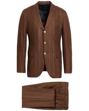 Eleventy Suit Wool, Silk, Cashmere - Brown