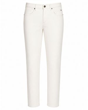 Siviglia Cream Trousers Cotton, Elastane - White